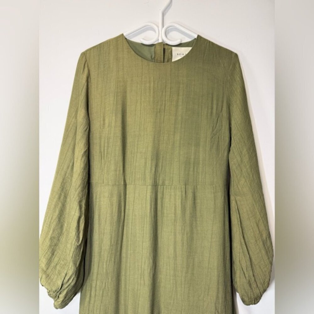 Veiled Mila Tiered Dress Olive Green size S - Picture 7 of 13